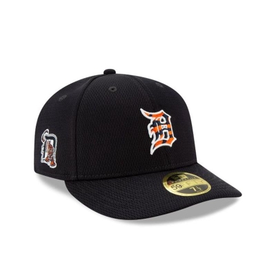 Blue Detroit Tigers Hat - New Era MLB Batting Practice Low Profile 59FIFTY Fitted Caps USA9147268